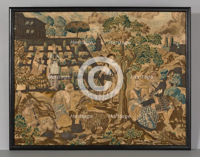 Needlework Panel, Portugal, Late 17th century. Creator: Unknown.