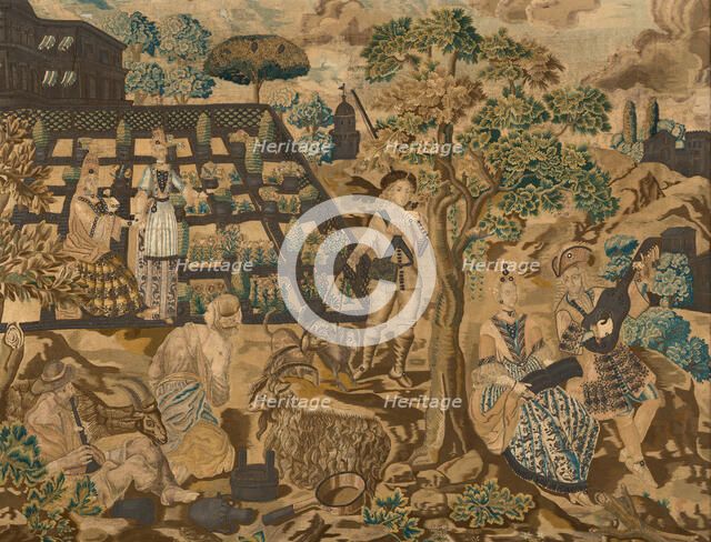 Needlework Panel, Portugal, Late 17th century. Creator: Unknown.