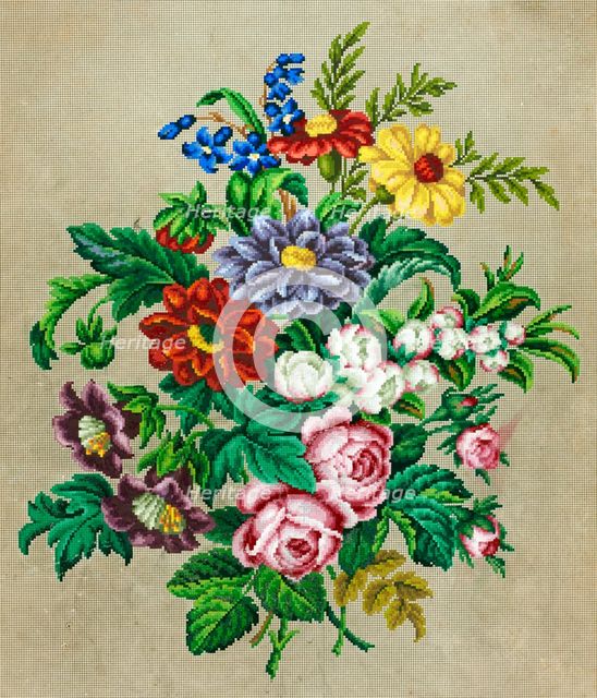 Needlework pattern, 1800-1900. Creator: A Nicolai.