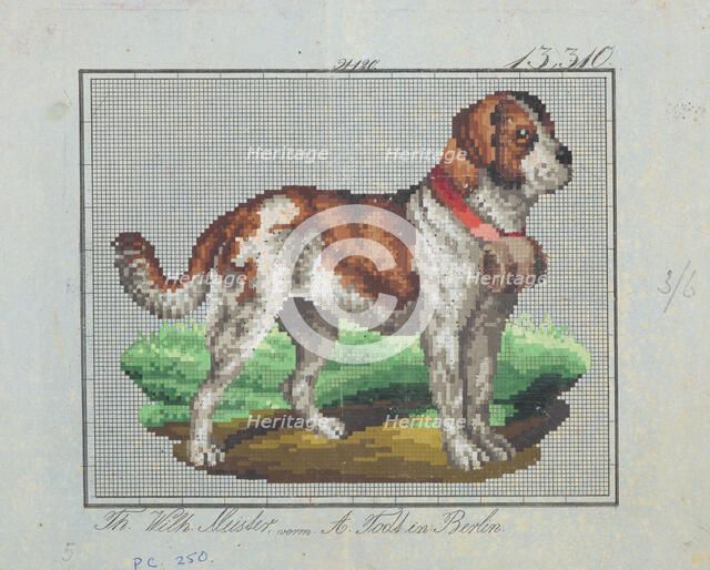 Needlework pattern, c.1885. Creator: A Todt.