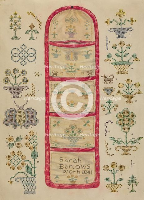 Needlework Picture, 1935/1942. Creator: Francis Law Durand.