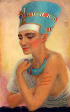 Nefertiti, Ancient Egyptian queen of the 18th dynasty, 14th century BC (1926). Artist: Winifred Mabel Brunton