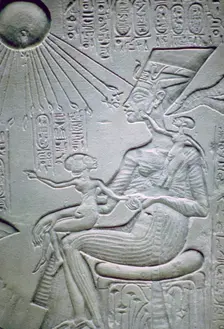 Nefertiti and two of her daughters