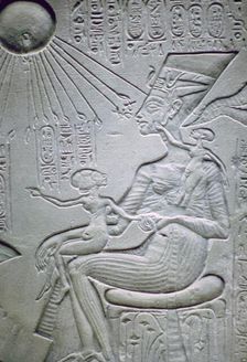 Nefertiti and two of her daughters