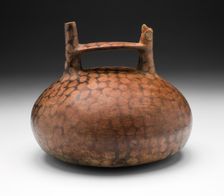 Negative-Painted Spotted Vessel with Bird-Head Spout, 650/150 B.C. Creator: Unknown
