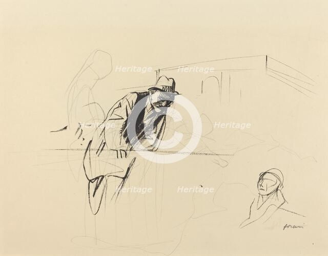 Negotiations at the Trianon Palace, Versailles, c. 1919. Creator: Jean Louis Forain.