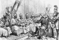 Negotiations for Peace: Meeting of the British and Burmese Commissioners c1891. Creator: James Grant
