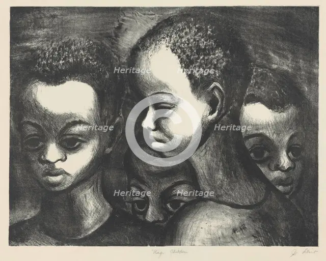 Negro Children, ca.1935 - 1943. Creator: Joseph Leboit.