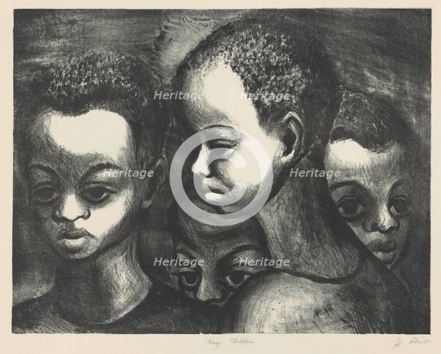 Negro Children, ca.1935 - 1943. Creator: Joseph Leboit.