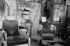 Negro barber shop, Atlanta, Georgia, 1936. Creator: Walker Evans