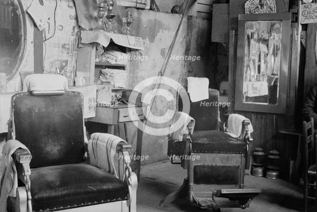 Negro barber shop, Atlanta, Georgia, 1936. Creator: Walker Evans.