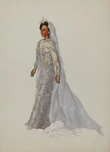 Negro Bride Puppet, c. 1937. Creator: Verna Tallman