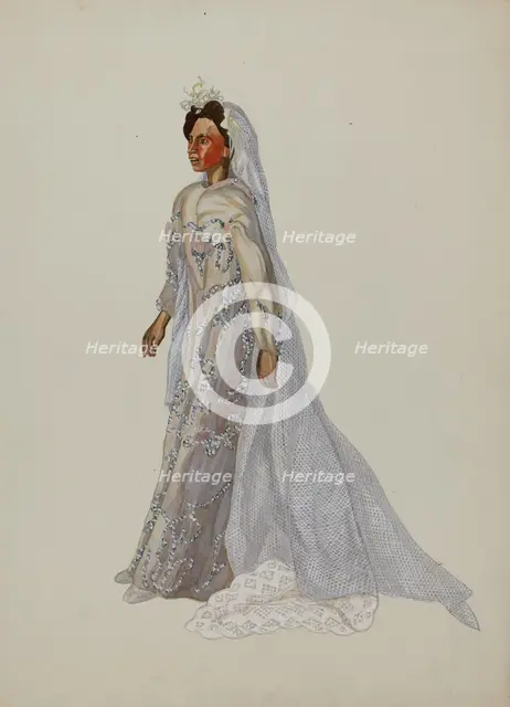 Negro Bride Puppet, c. 1937. Creator: Verna Tallman.