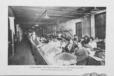 Negro girls and women employed in a lamp-shade factory, 1922. Creator: Unknown