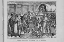 Negro emigrants on their way to Kansas, 1882. Creator: Unknown