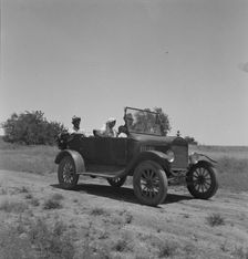 Negro family going to church, Ellis County, Texas, 1937. Creator: Dorothea Lange