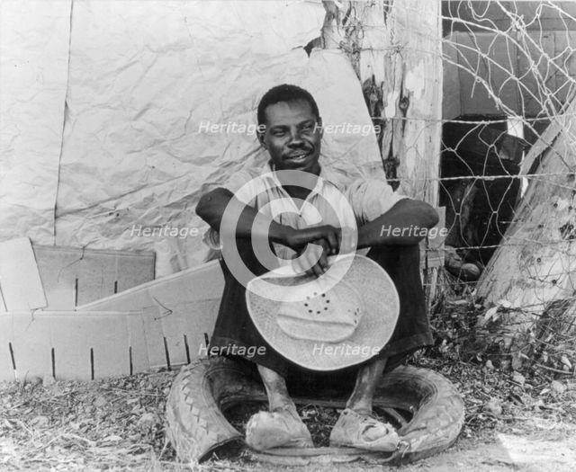 Negro field worker, Holtville, Imperial Valley, California, 1935. Creator: Dorothea Lange.