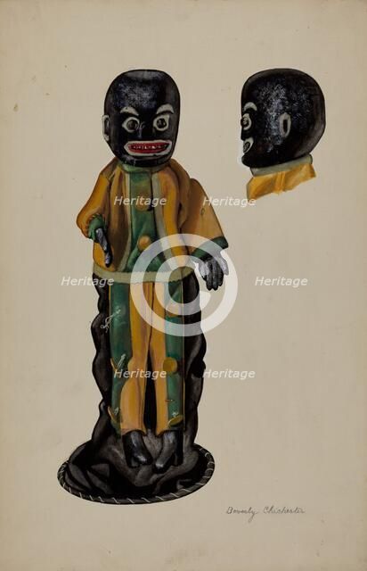 Negro Hand Puppet, c. 1936. Creator: Beverly Chichester.