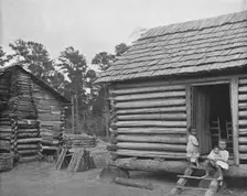 Negro Log Huts Thomasville, Georgia, USA, c1900. Creator: Unknown