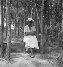 Negro landowner waiting for the bus to go to town, Mississippi, 1937. Creator: Dorothea Lange