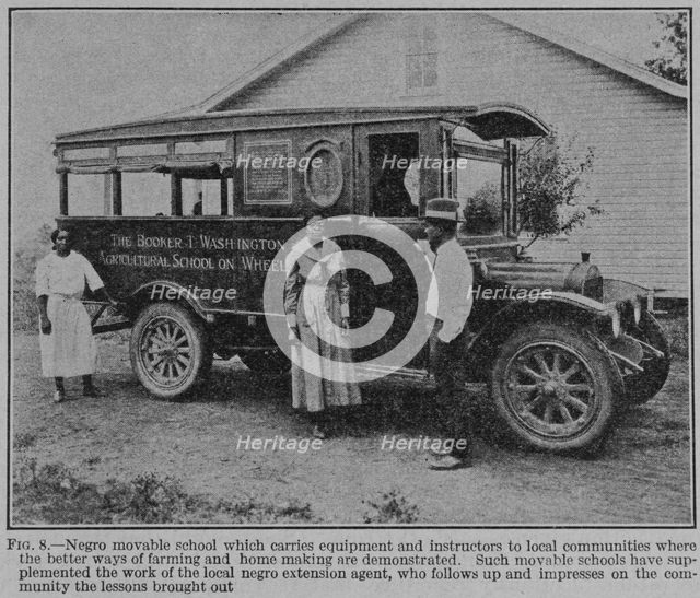 Negro movable school which carries equipment and instructors to local communities..., 1926. Creator: Unknown.