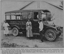 Negro movable school which carries equipment and instructors to local communities..., 1926. Creator: Unknown