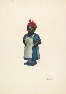 Negro Mammy Bank, c. 1937. Creator: Robert Clark