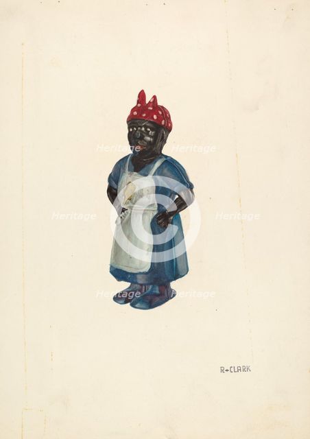 Negro Mammy Bank, c. 1937. Creator: Robert Clark.