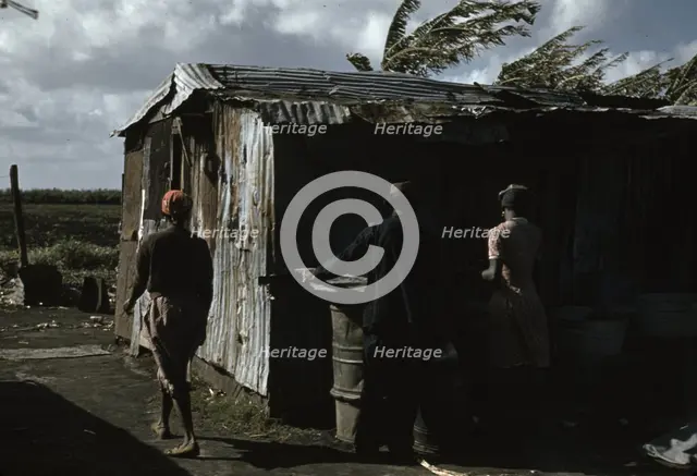 Negro migratory workers and one shack, Belle Glade, Fla., 1941. Creator: Marion Post Wolcott.