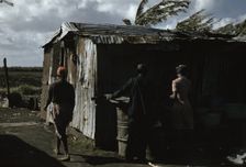 Negro migratory workers and one shack, Belle Glade, Fla., 1941. Creator: Marion Post Wolcott