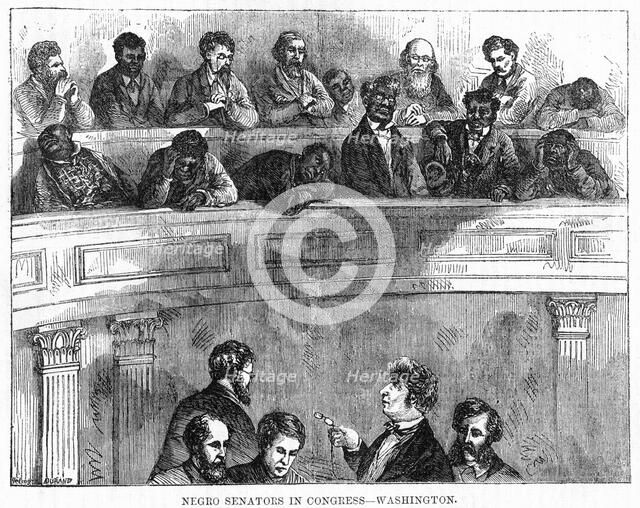 'Negro Senators in Congress - Washington', 1868. Artist: Unknown