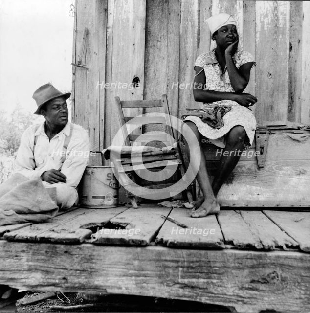 Negro sharecropper and wife, Mississippi, 1937. Creator: Dorothea Lange.