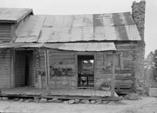 Negro sharecropper house on dirt, near Olive Hill, North Carolina, 1939. Creator: Dorothea Lange