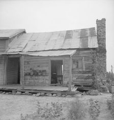Negro sharecropper house on dirt, near Olive Hill, North Carolina, 1939. Creator: Dorothea Lange