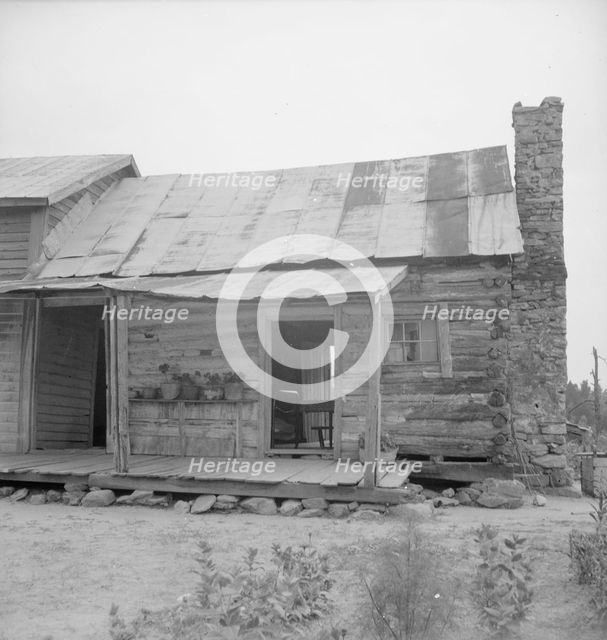 Negro sharecropper house on dirt, near Olive Hill, North Carolina, 1939. Creator: Dorothea Lange.