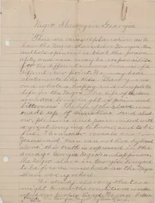 Negro Slavery in Georgia, 1940. Creator: Unknown