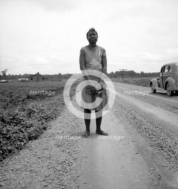 Negro woman carrying her shoes home..., Mississippi Delta, 1936. Creator: Dorothea Lange.