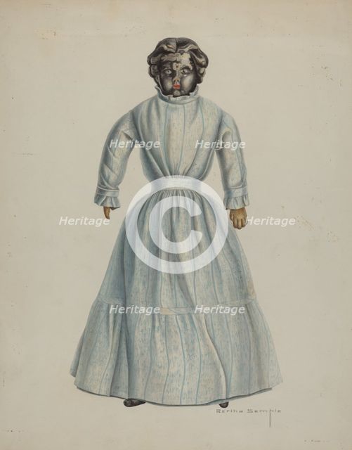 Negro Woman Doll, c. 1938. Creator: Bertha Semple.