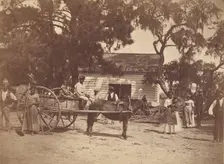 Negroes (Gwine to de Field), Hopkinson's Plantation, Edisto Island, South Carolina, 1862. Creator: Henry P. Moore