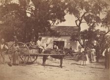 Negroes (Gwine to de Field), Hopkinson's Plantation, Edisto Island, South Carolina, 1862. Creator: Henry P. Moore