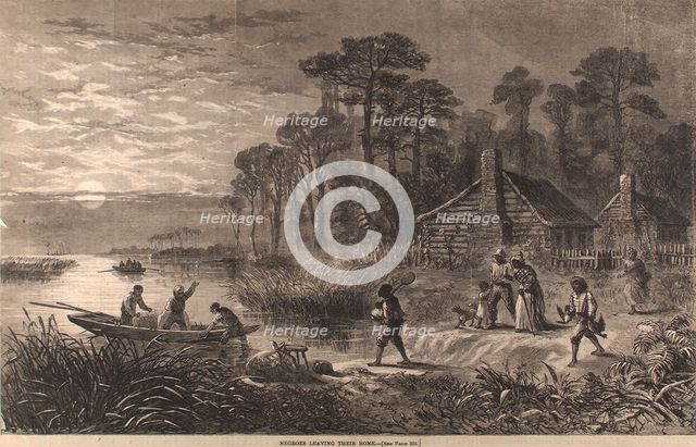 Negroes leaving their home, 1864-04-09. Creator: Unknown.