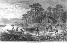 Negroes leaving their home, 1864. Creator: Unknown