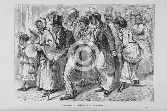 Negroes on their way to church, 1882. Creator: Unknown.