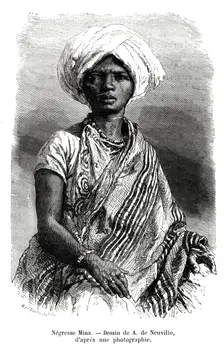 Negresse Mina Brazil, 19th century. Artist: A de Neuville