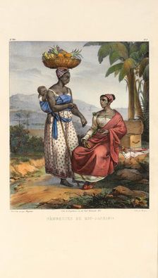Nègresses de Rio-Janeiro. From "Voyage pittoresque dans le Brésil", 1835. Creator: Rugendas, Johann Moritz (1802-1858)