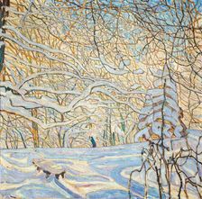 Neige dans la forêt (Snow in the forest), 1913. Creator: Manievich (Manevich), Abraham (Abram) (1883-1942)