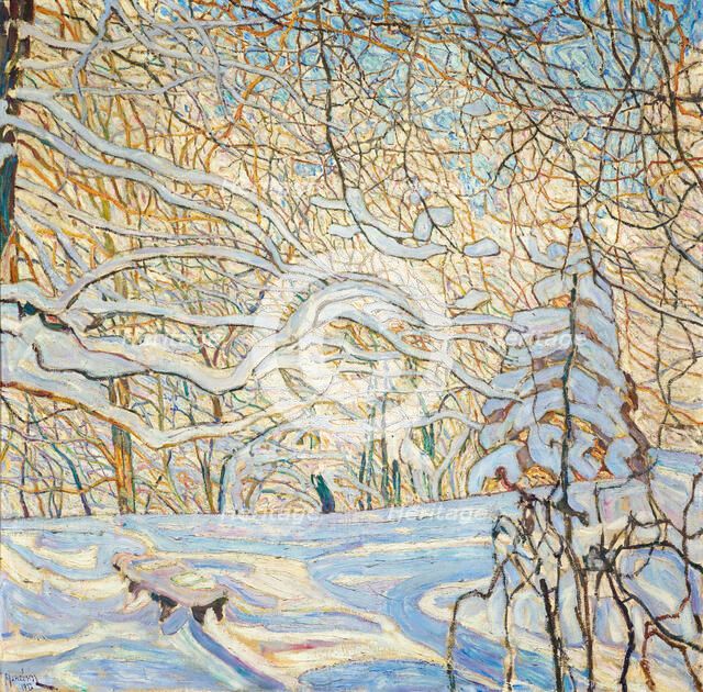 Neige dans la forêt (Snow in the forest), 1913. Creator: Manievich (Manevich), Abraham (Abram) (1883-1942).