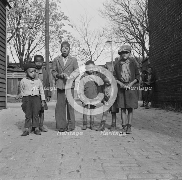 Neighborhood children, Washington (southwest section), D.C., 1942. Creator: Gordon Parks.