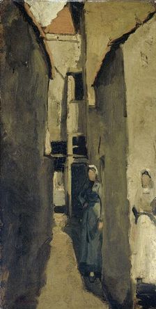 Neighborhood Street in The Hague or Scheveningen, c.1880-c.1923. Creator: George Hendrik Breitner