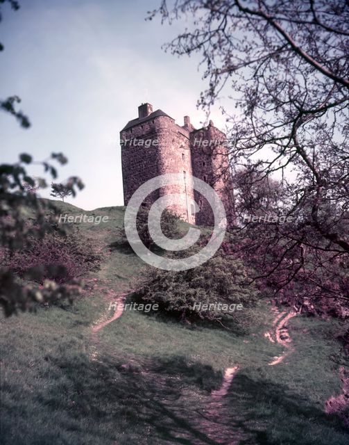 Neidpath Castle, Peebles, Scotland, c1955. Creator: Arthur Charles Kirby Ware.